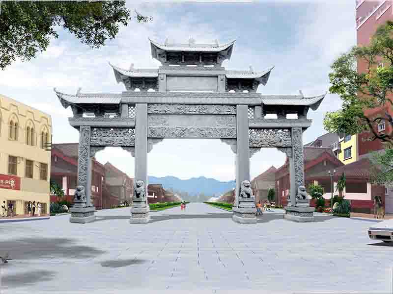 乡村街道牌坊