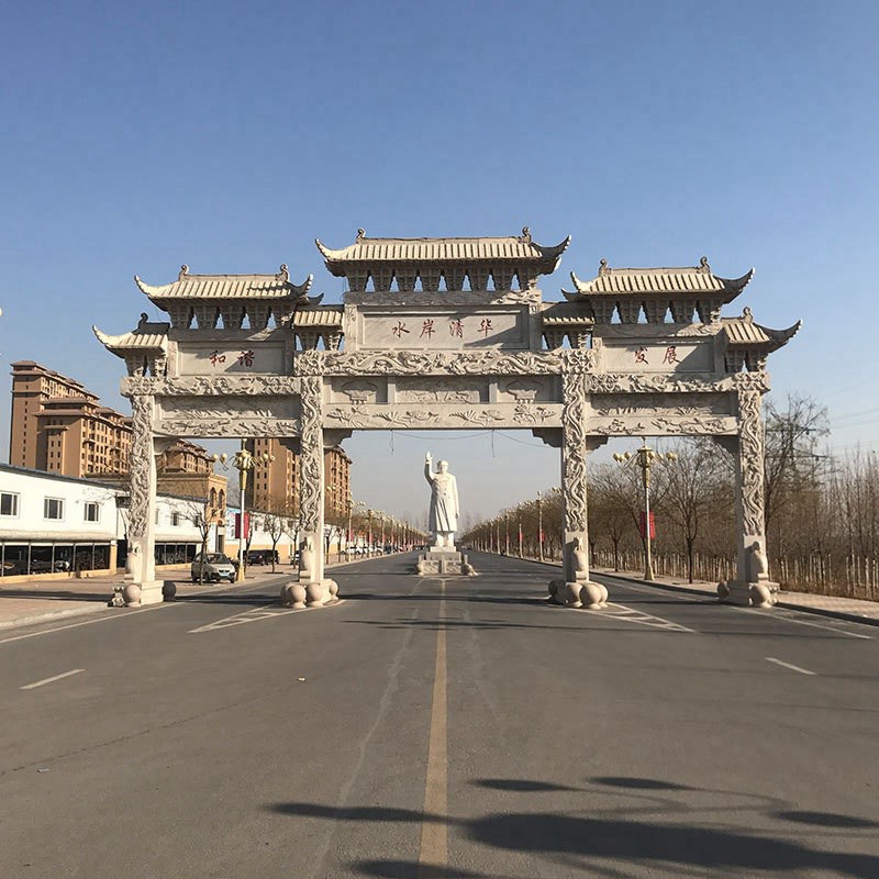 农村石雕牌坊