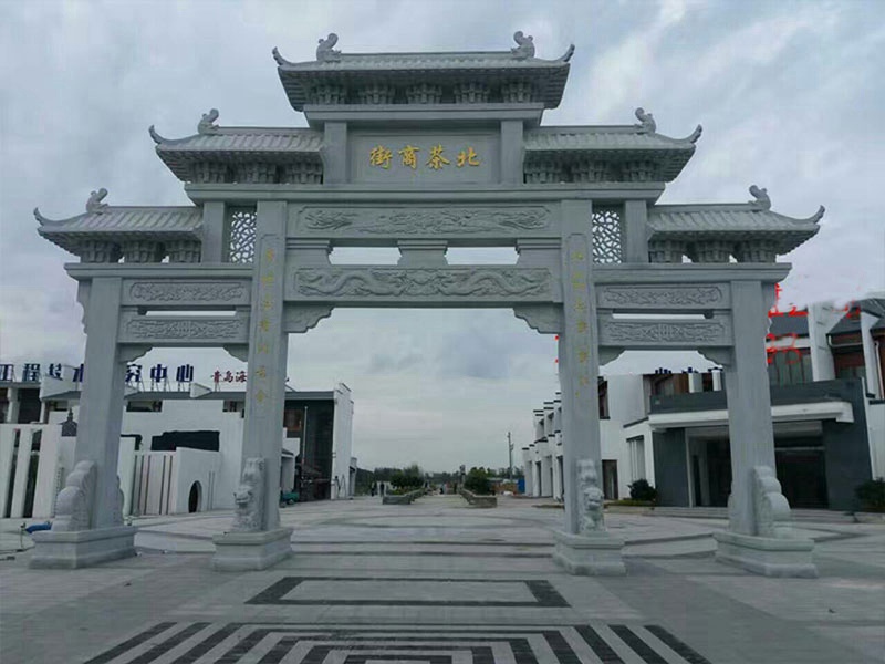 花岗岩石牌楼制作