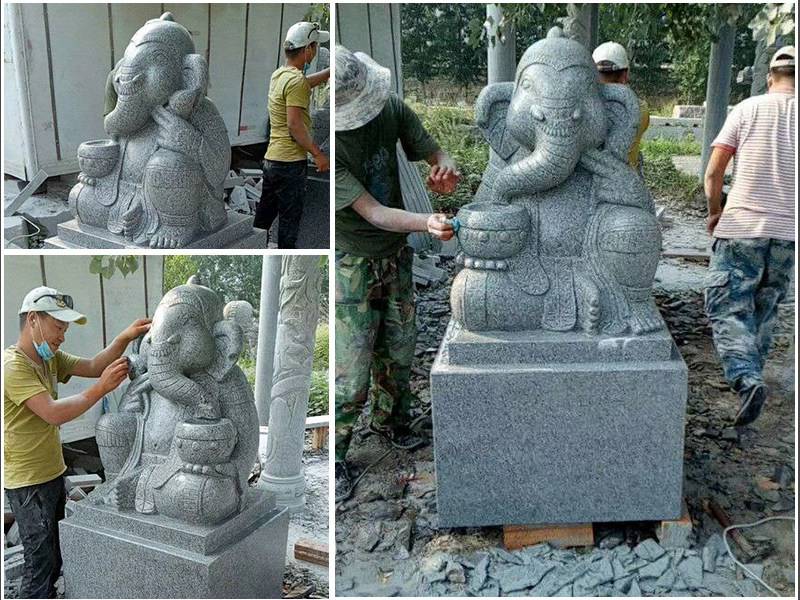 石雕大象制作