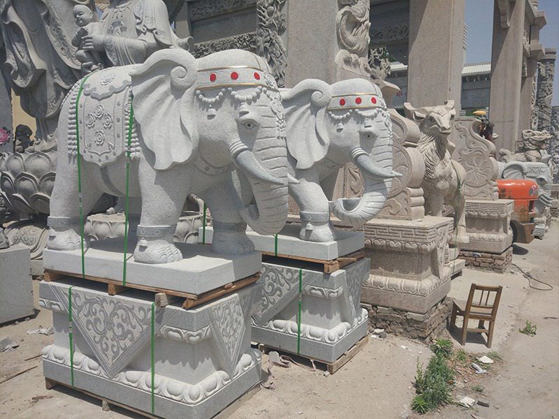 石雕大象摆件