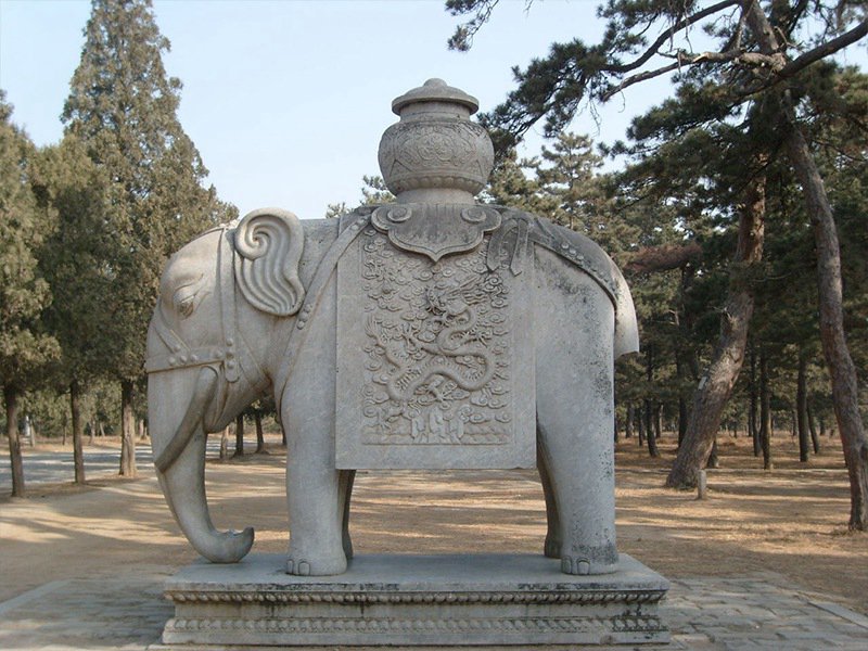 园林石雕大象