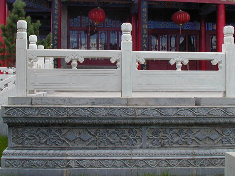 寺庙台阶汉白玉石栏杆